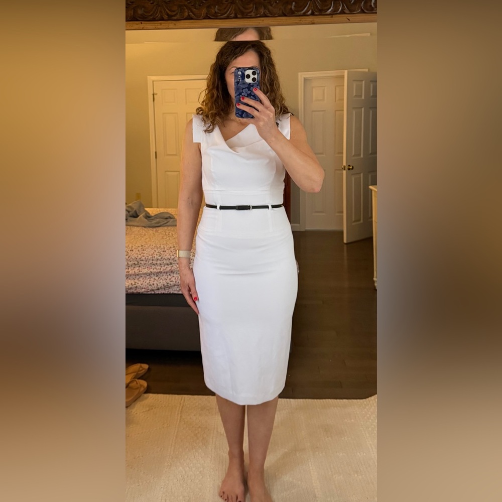 Black Halo Jackie O dress size 8 in white new with tags - Picture 2 of 7